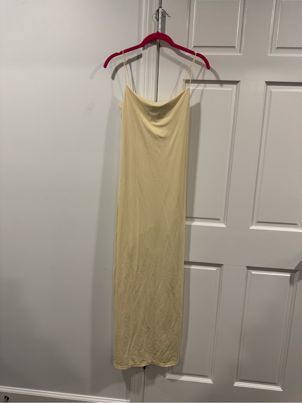 Elegant Cream Cowl Neck Maxi Slip Dress